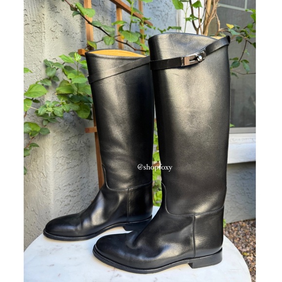 Hermes Shoes - SOLD Hermes Leather Tall Jumping Kelly Riding Boots